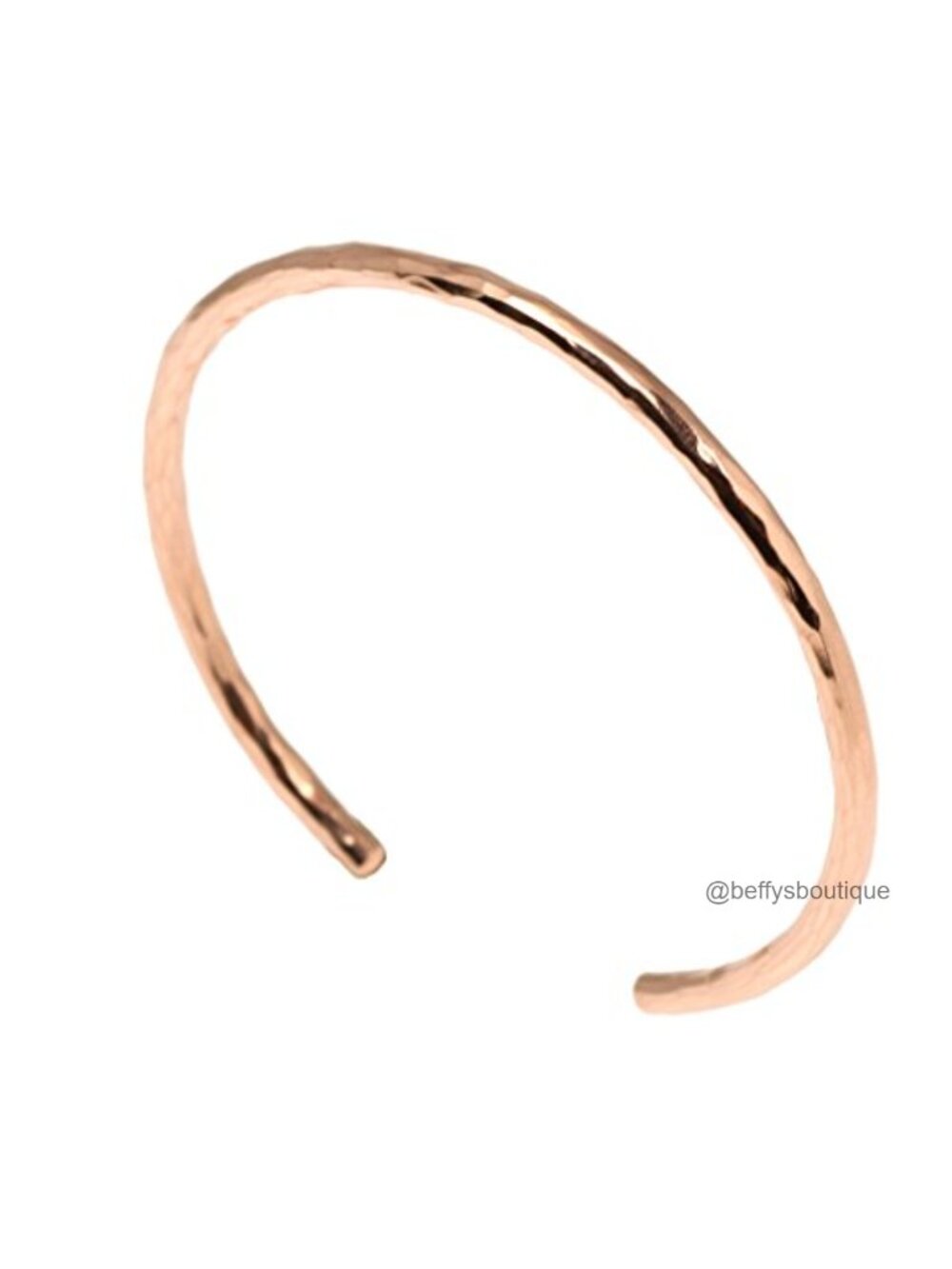 Hammered Copper Cuff Bracelet 100% Solid Uncoated Copper Handmade 6.5 inch